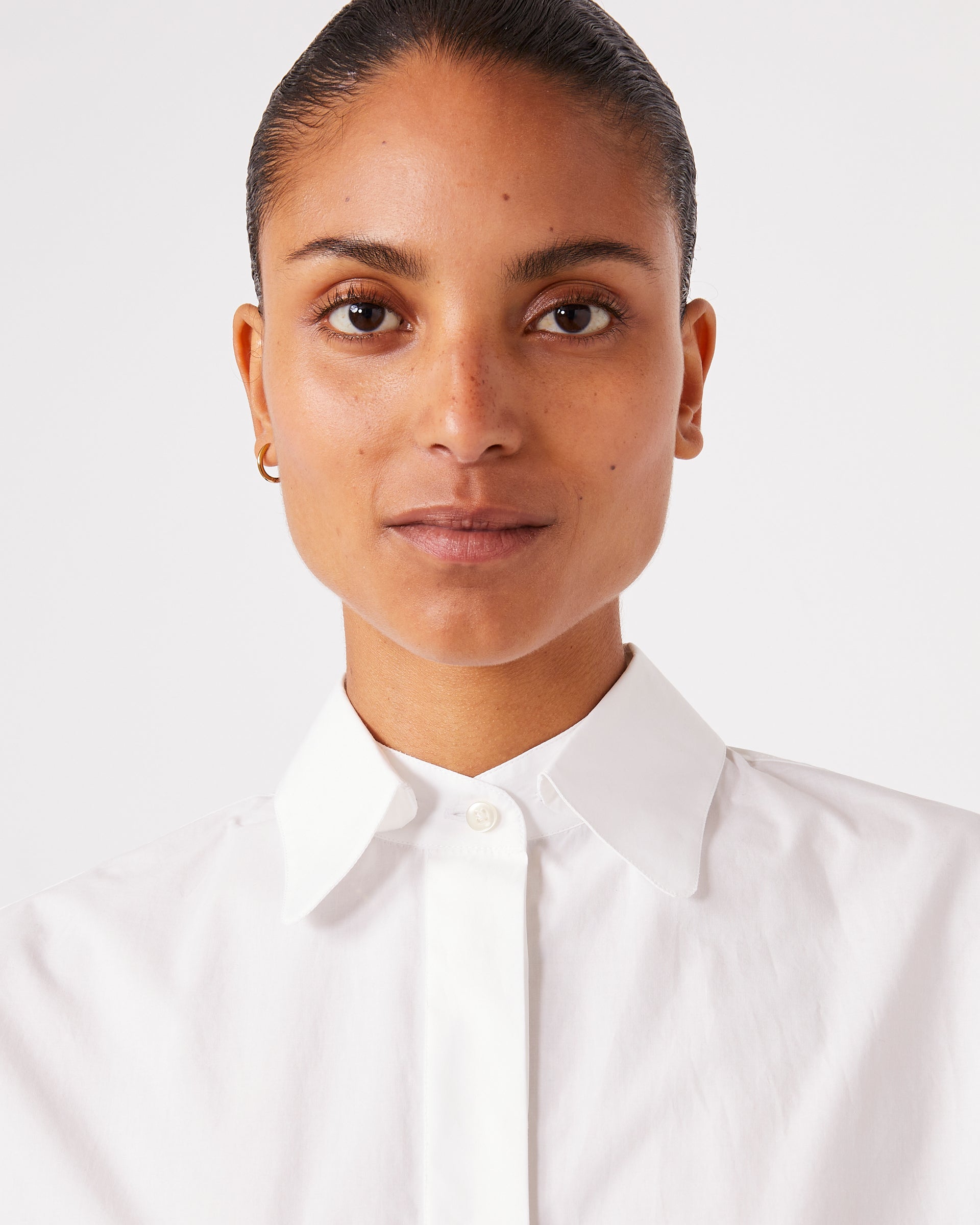 Yari white cotton poplin 4 - Image 4