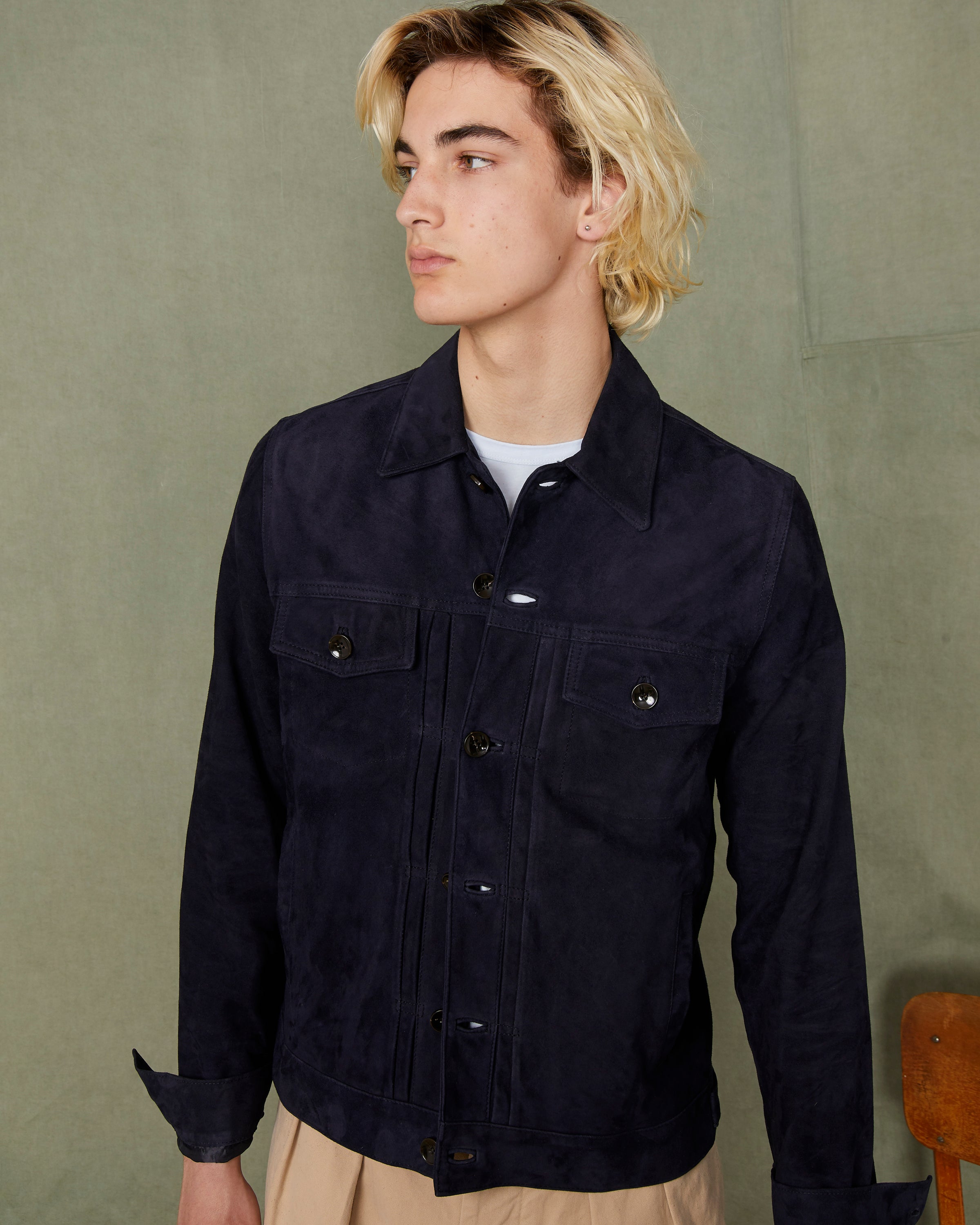 Officine generale 2025 liam suede jacket