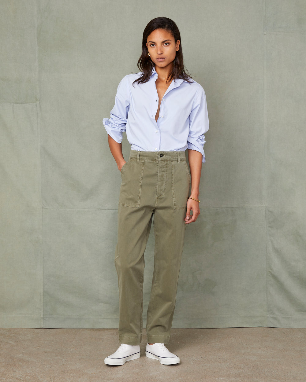 grey dress shirt with khaki pants Textured Stretch Cotton Slim Fit Shirt | Geneva main image 1
