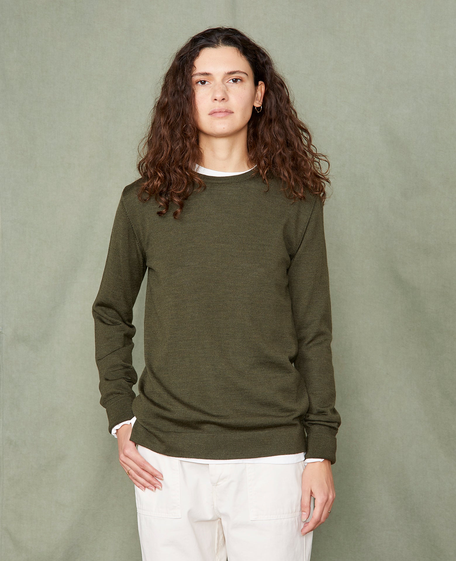 Crew neck sweater italian merino wool – Officine Générale