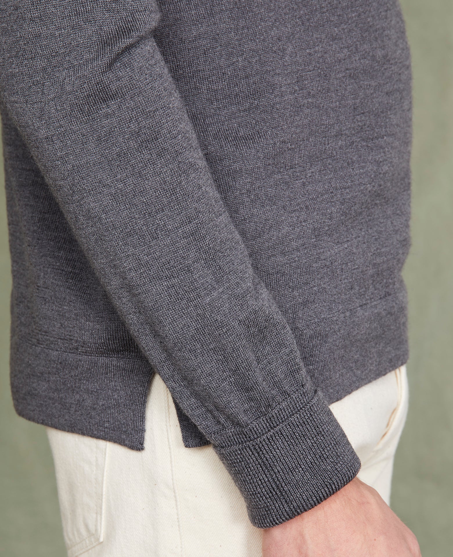 Crew neck sweater italian merino wool – Officine Générale