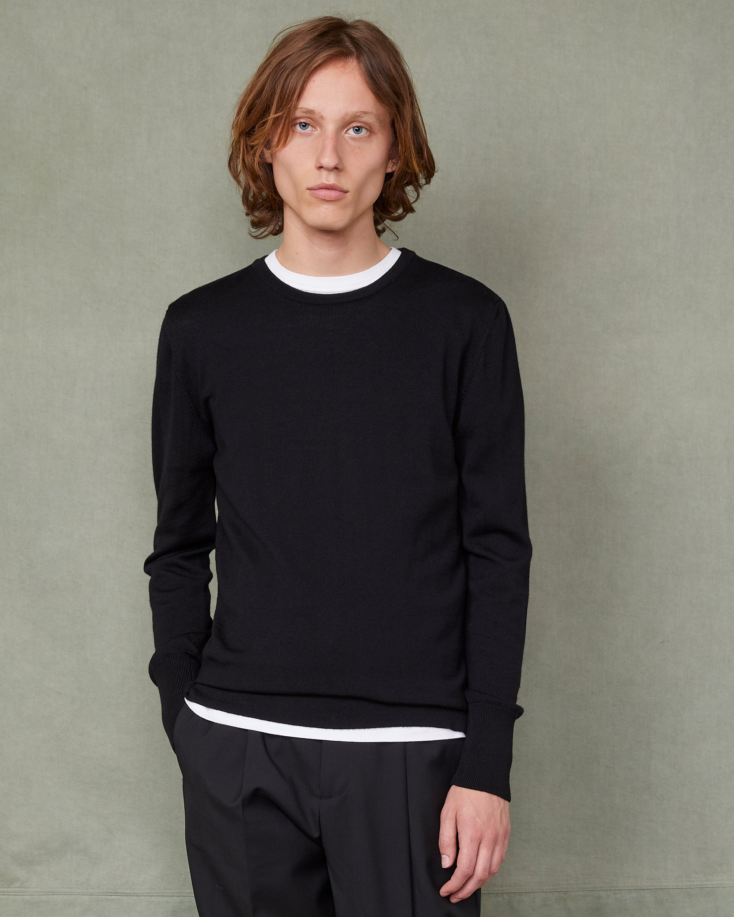 Crew neck sweater italian merino wool – Officine Générale