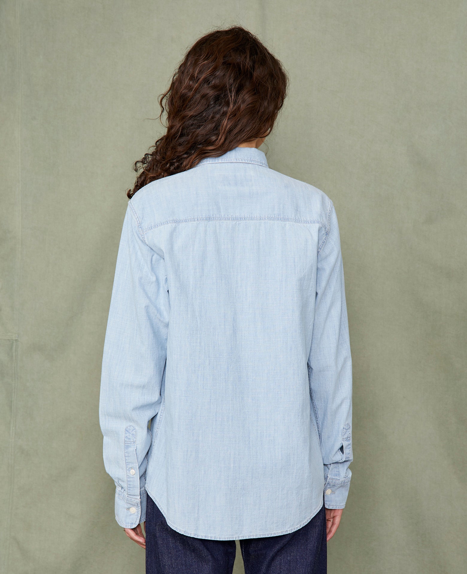 トップス DENIM DUNGAREE/Sheeting Remake Shirt 02 Dungaree shirt bleached chambray – Officine Générale