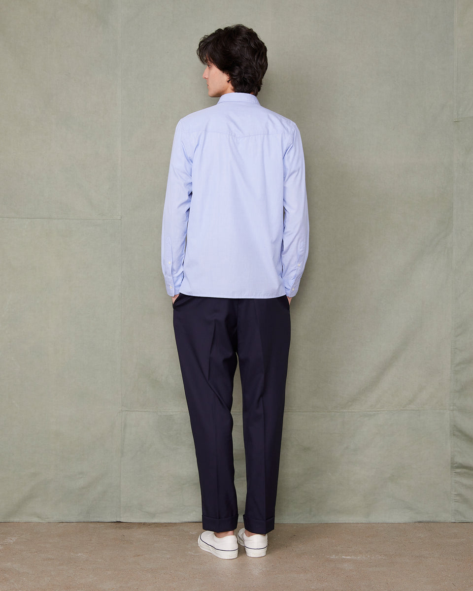 Soft collar shirt italian cotton poplin – Officine Générale Soft collar shirt italian cotton poplin – Officine Générale