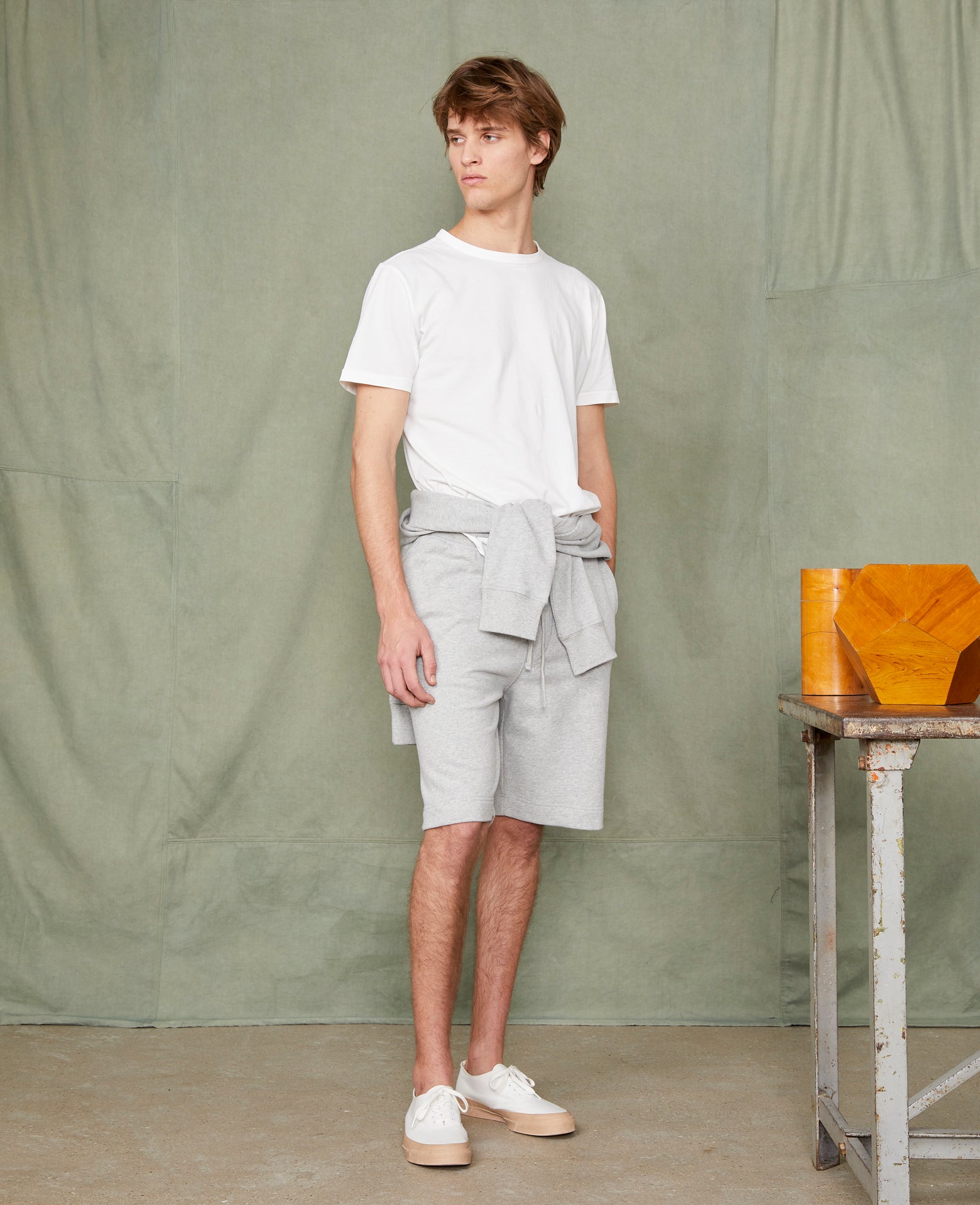Officine Generale cotton bermuda shorts - Grey