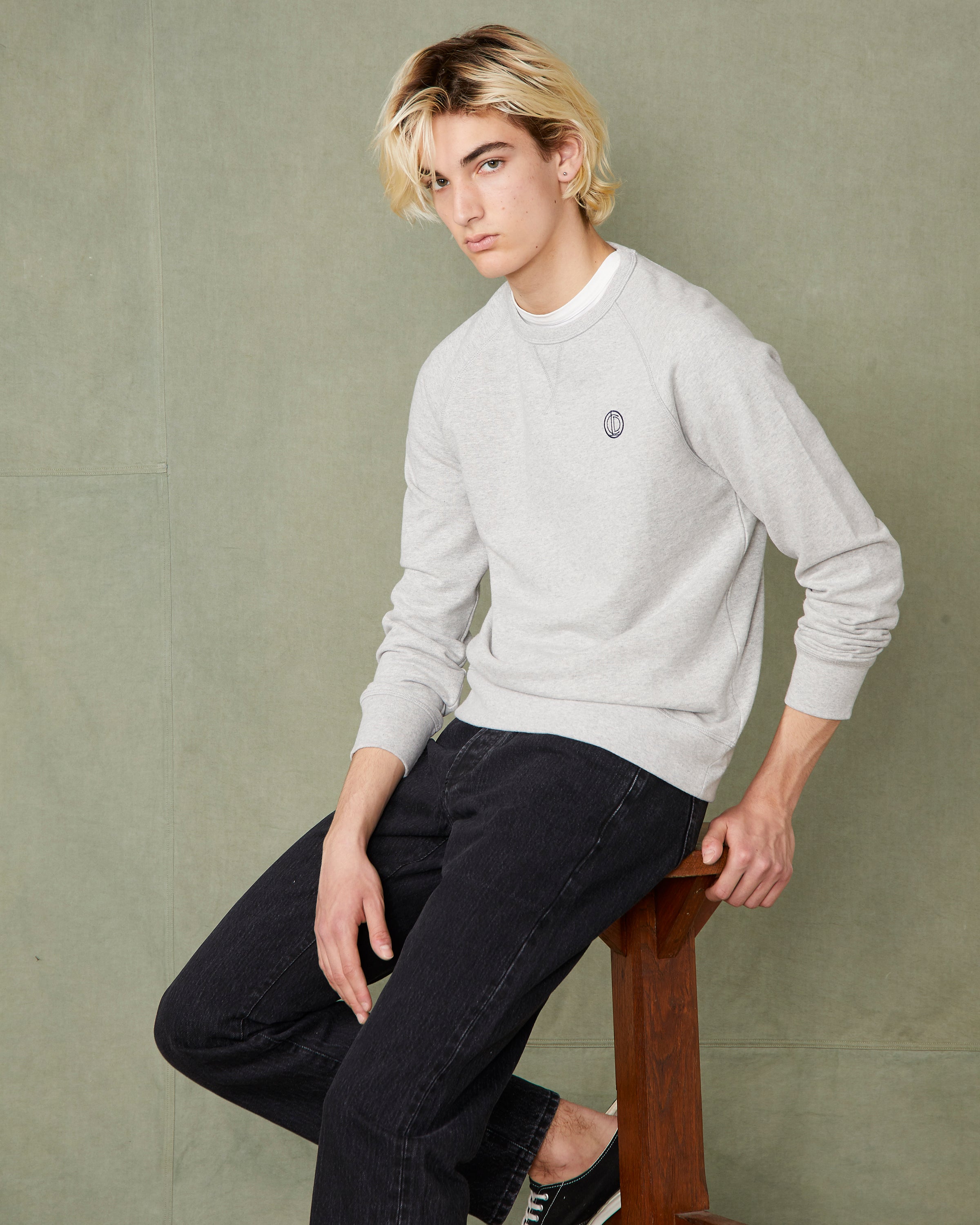 Crew neck sweatshirt organic cotton fleece – Officine Générale
