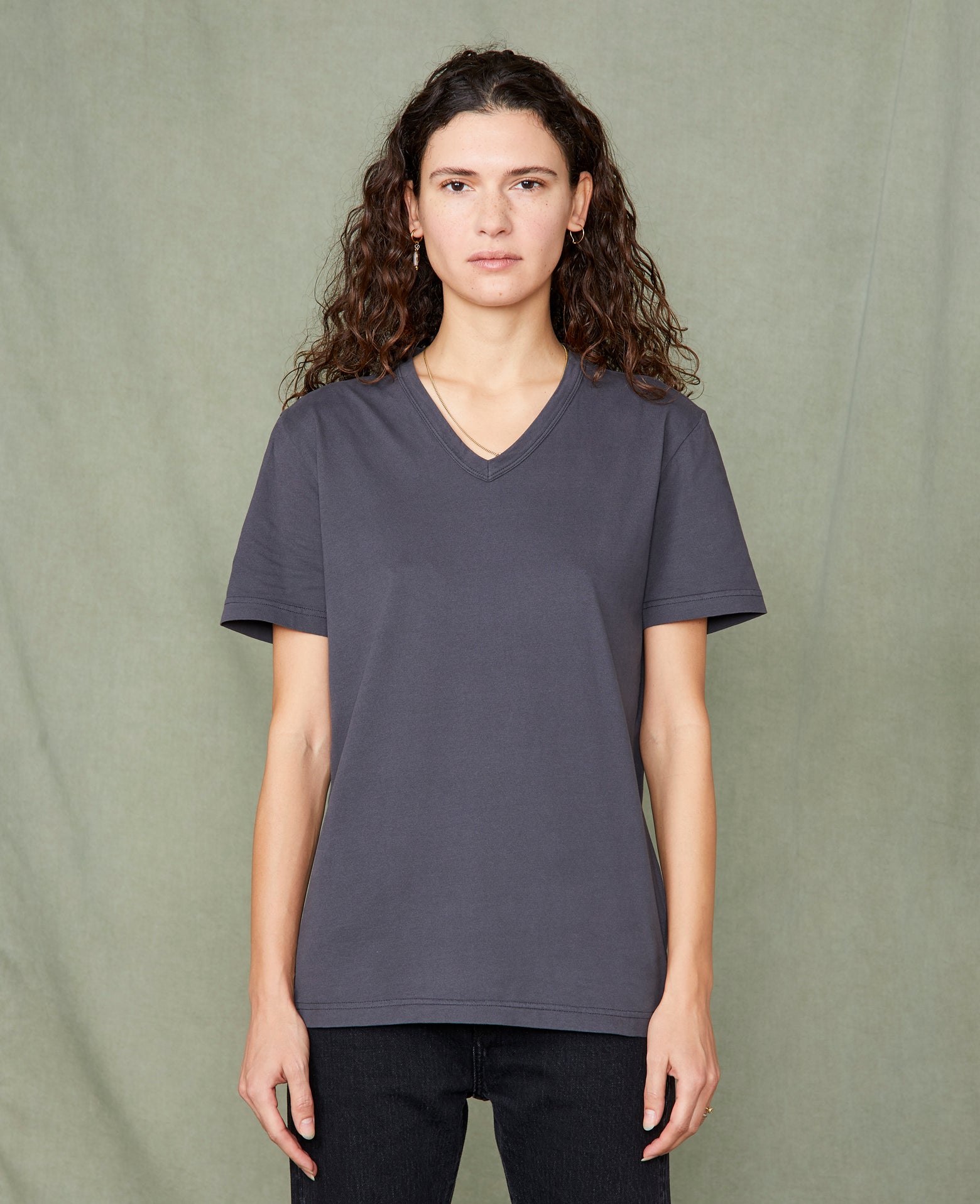 V neck t-shirt organic cotton jersey – Officine Générale