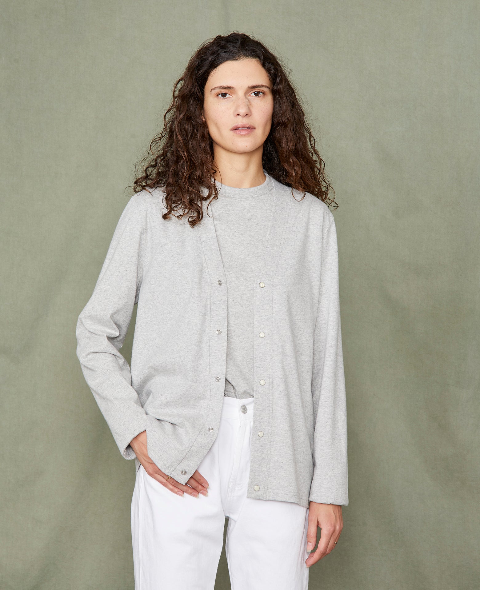 Cotton jersey cardigan on sale womens