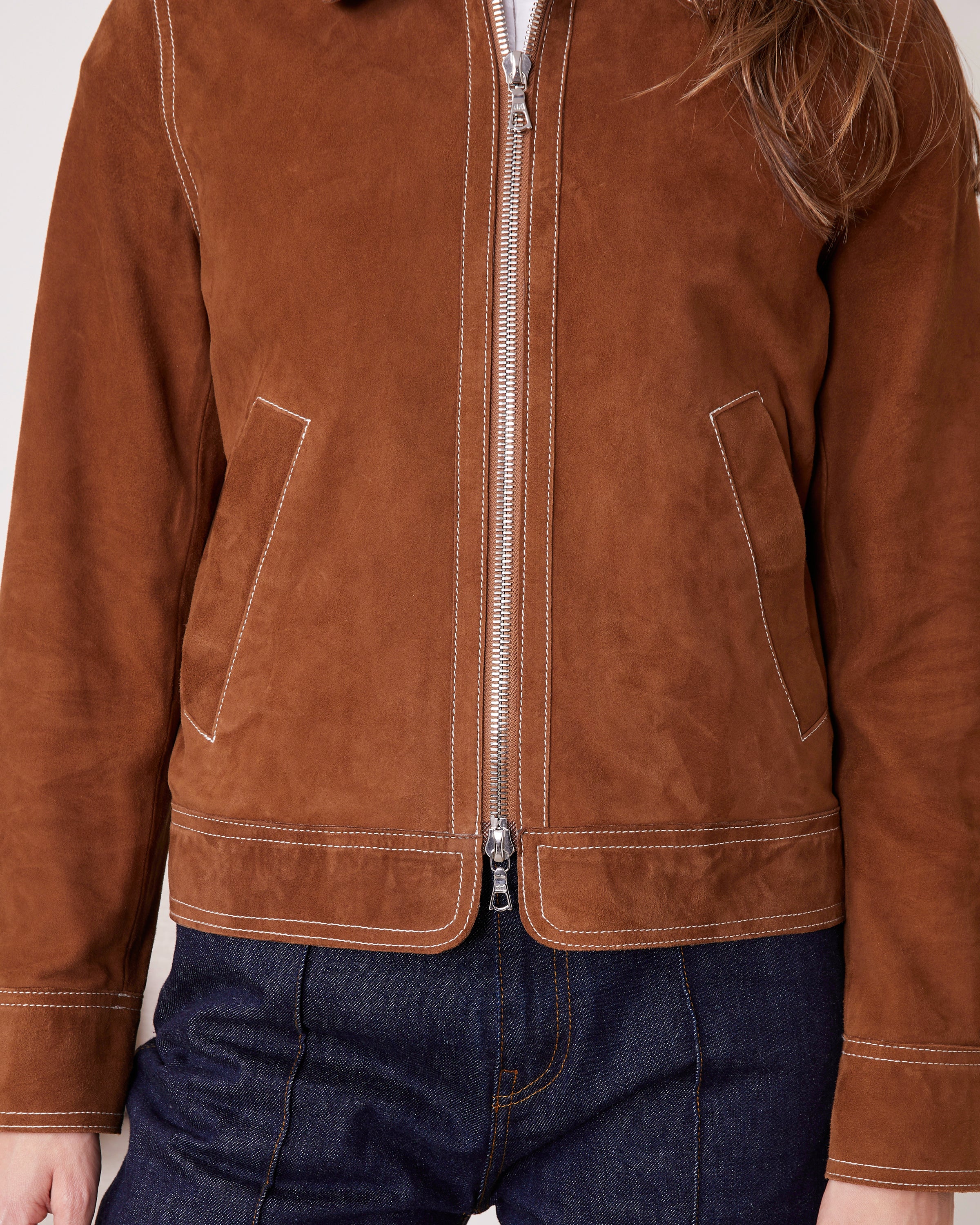 Maicah jacket italian goat suede leather – Officine Générale