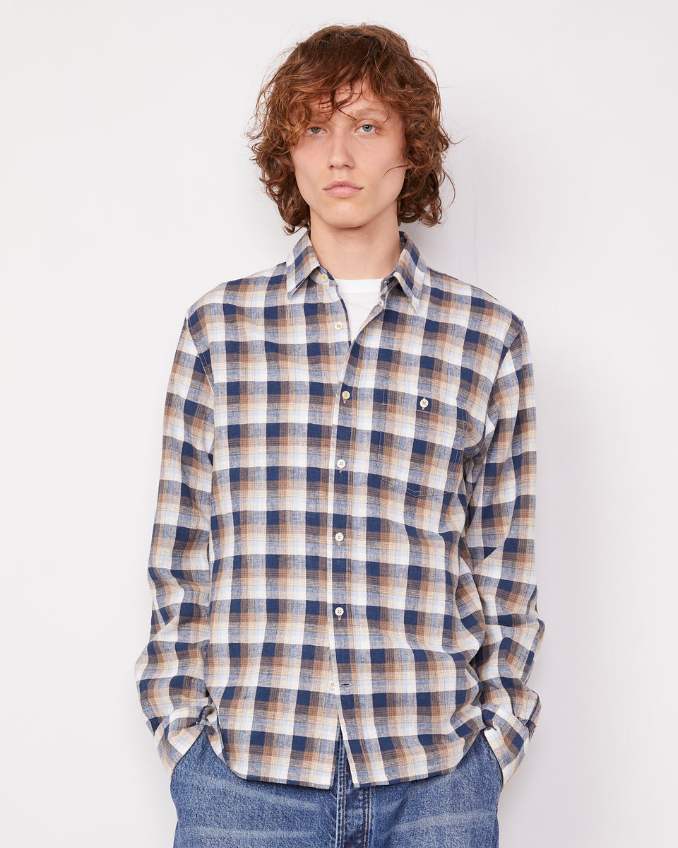 Younes cotton linen check 2 - Image 2