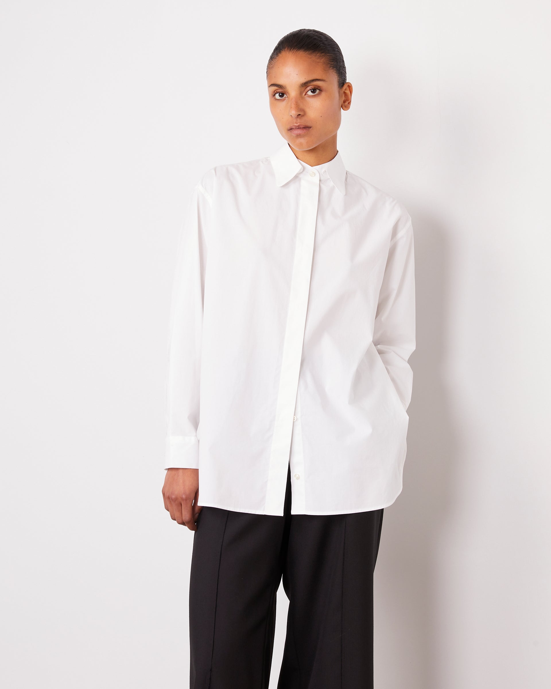 Yari white cotton poplin 2 - Image 2