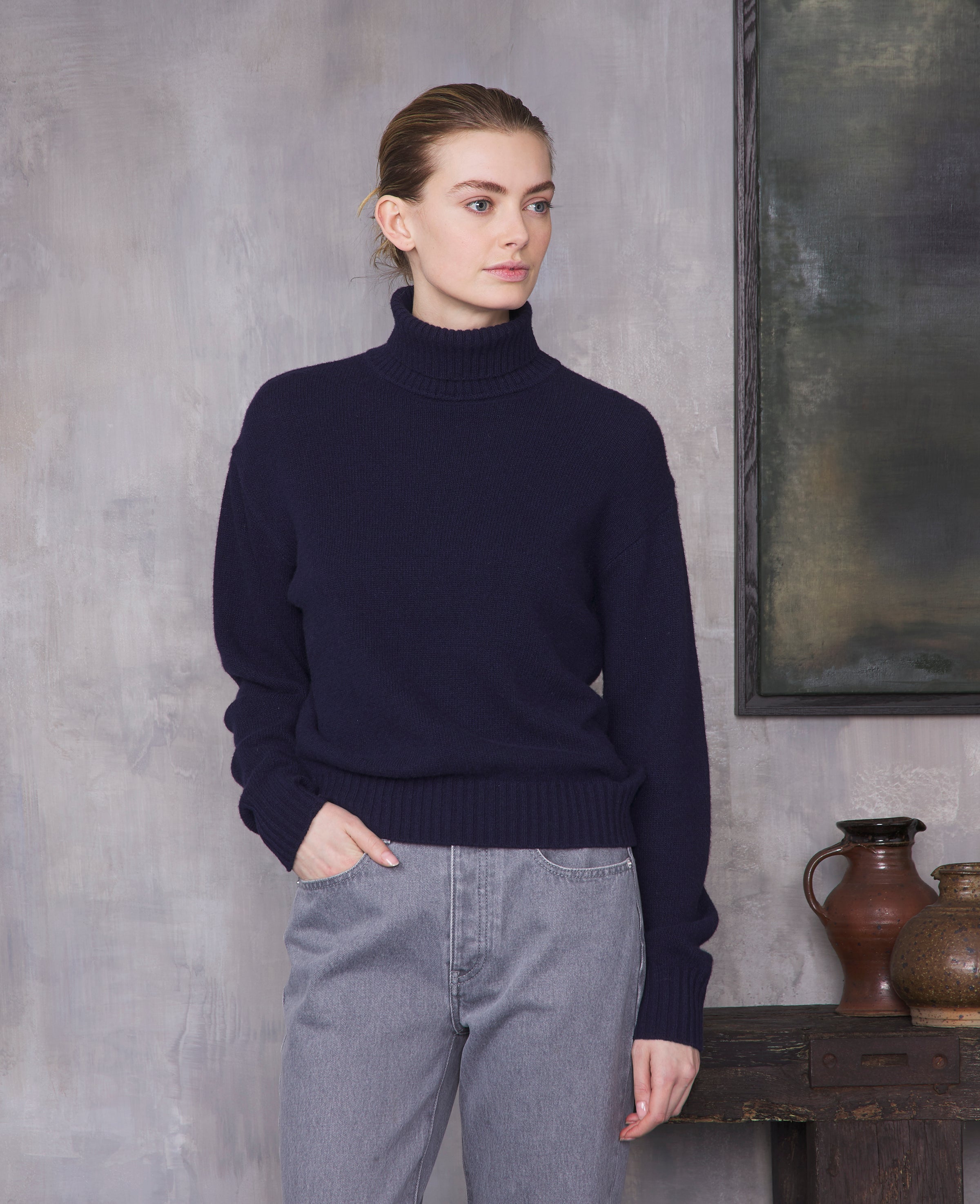 Thea turtleneck italian merino cashmere wool – Officine Générale