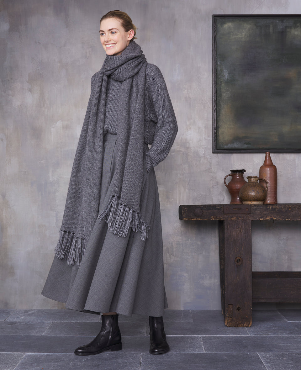Scarf with fringes - Image 2