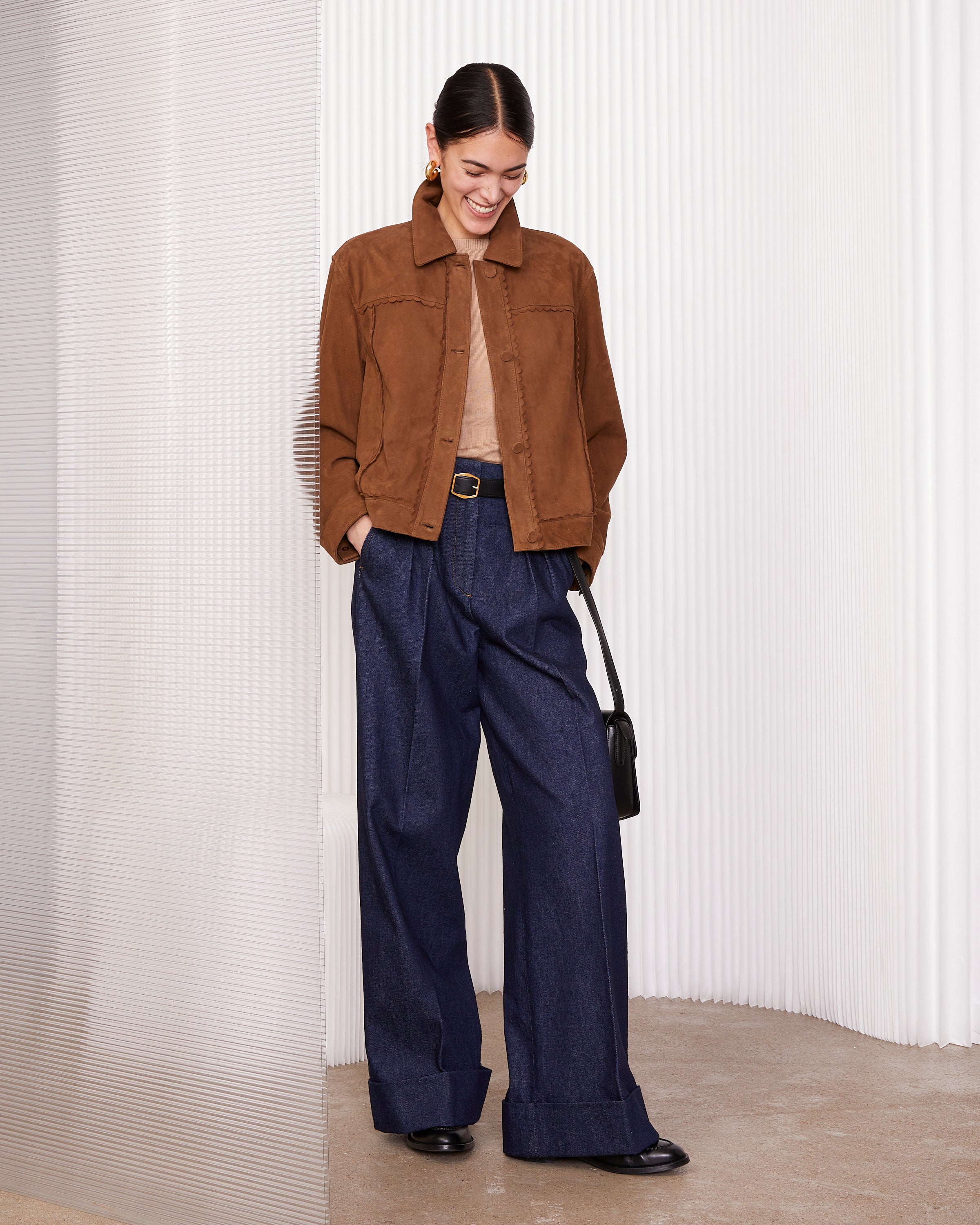 ジャケット OFFICINE GENERALE Women Jackets WTLG405PRE BLACKECRU Black Sandra jacket – Officine Générale