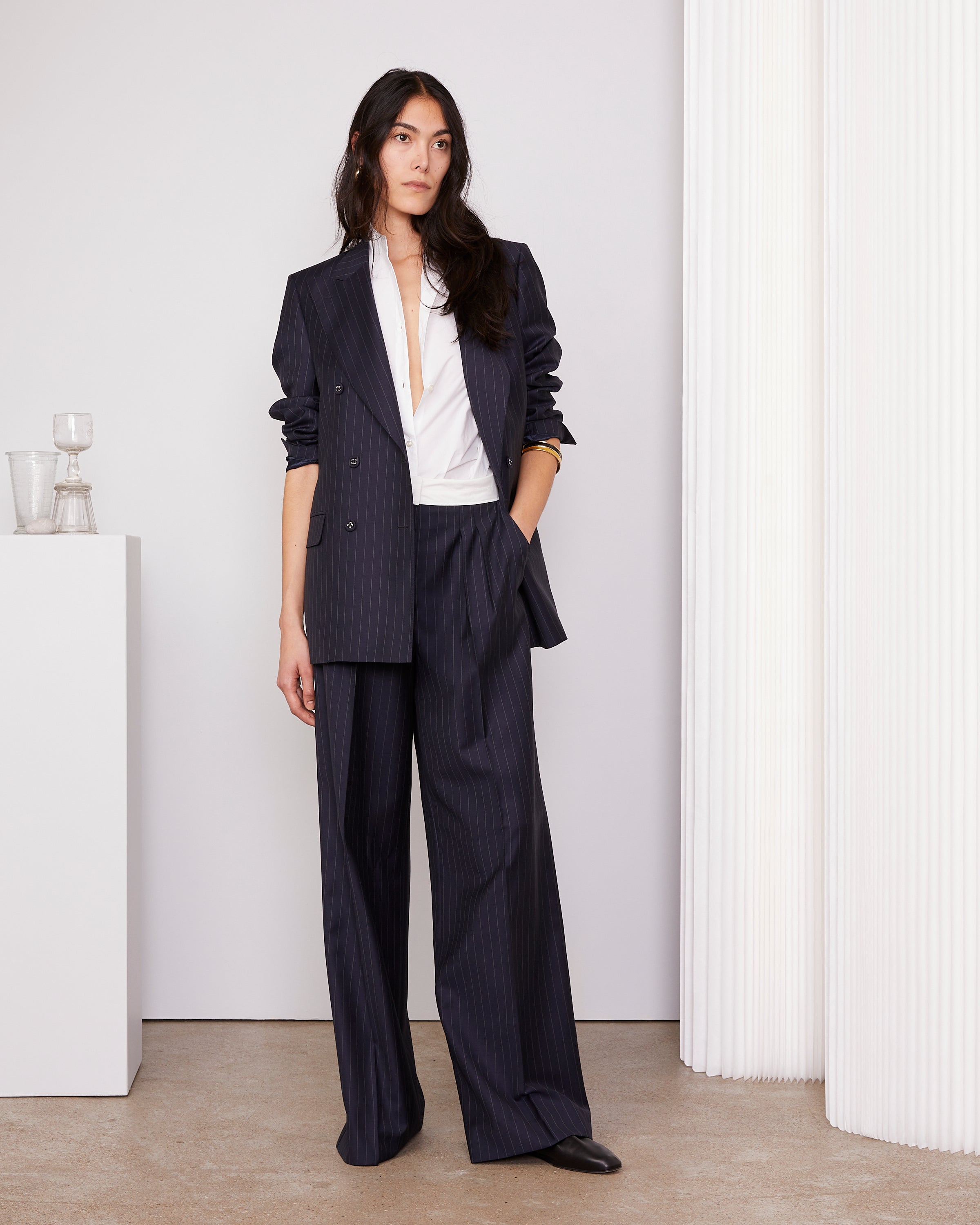 ジャケット OFFICINE GENERALE Women Jackets WTLG405PRE BLACKECRU Black Sandra jacket – Officine Générale